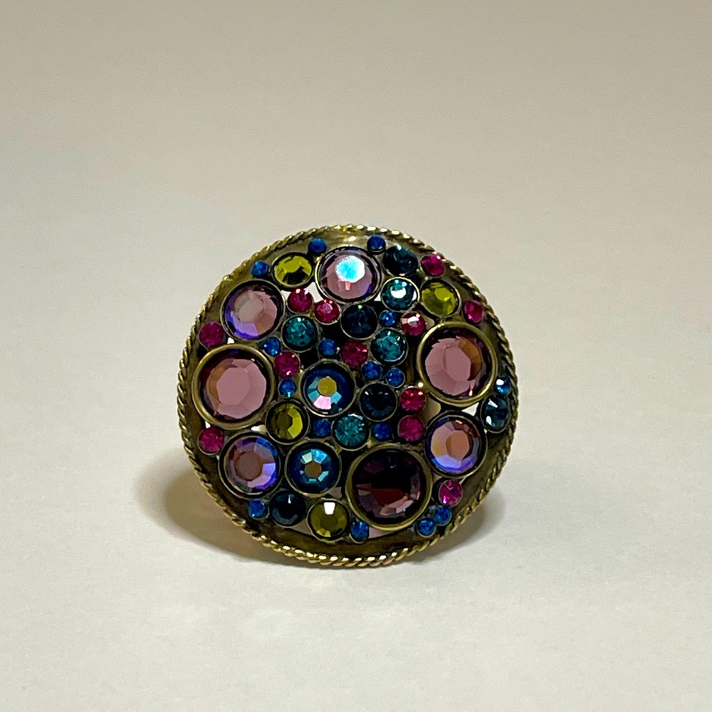 Sorrelli Crystal Ring, Silver Statement Ring, One… - image 1